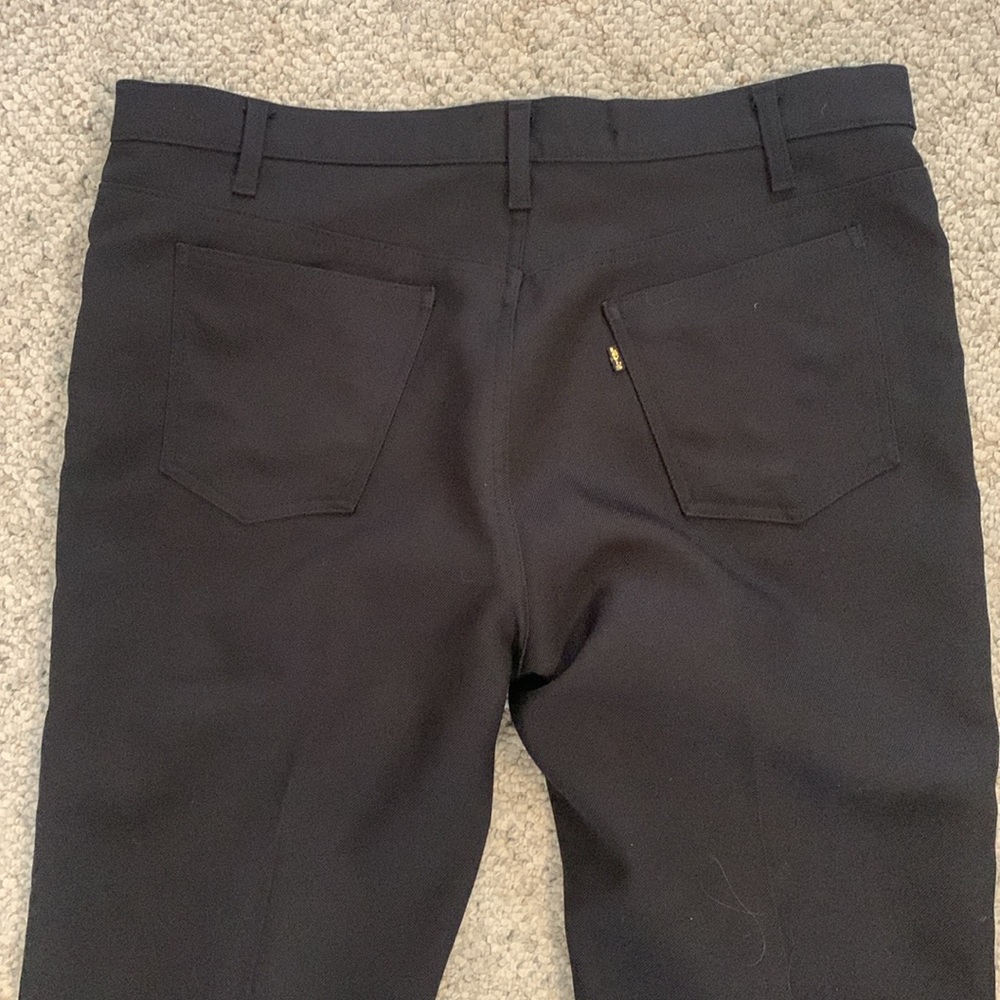 Levi's vintage gold tag navy blue polyester pants Size 42x34 - Picture 8 of 10